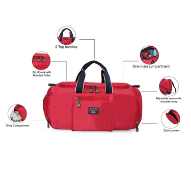 Tommy Hilfiger Declan Unisex Polyester Gym Bag Red
