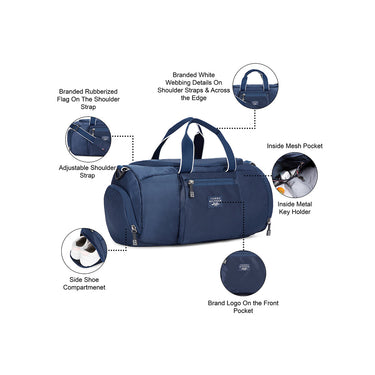 Tommy Hilfiger Declan Unisex Polyester Gym Bag Navy