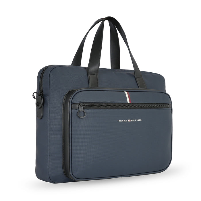 Tommy Hilfiger Premium Leather Line Silves Business Case Laptop Bag BAGLINE
