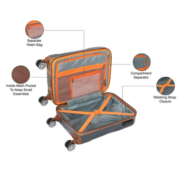 The Vertical Griffin Unisex Hard Luggage Gray