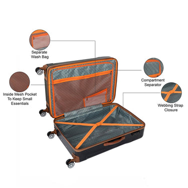 The Vertical Griffin Unisex Hard Luggage Black