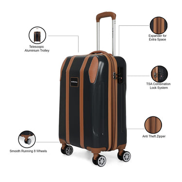 The Vertical Griffin Unisex Hard Luggage Black