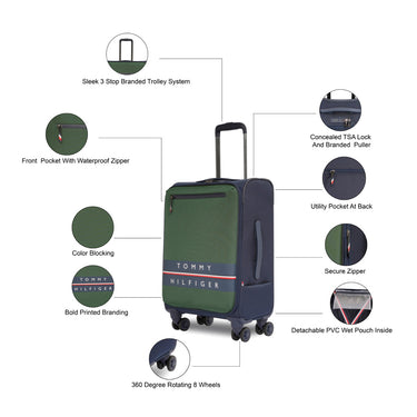 Tommy Hilfiger Lewiston Soft Luggage Green