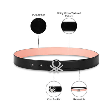 United Colors of Benetton Elanore Women's PU Belt Black