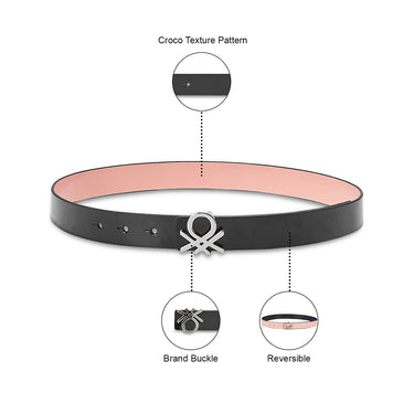 United Colors of Benetton Elanore Women's PU Belt wine black