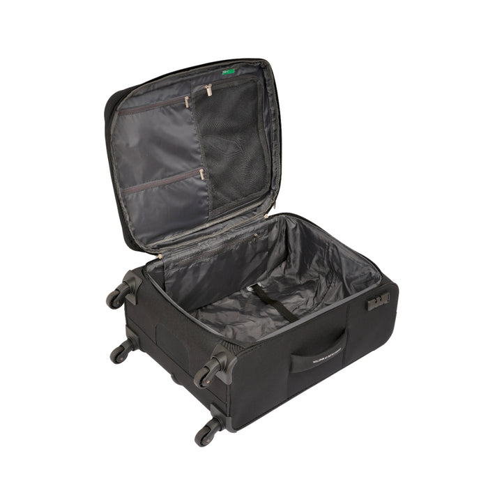 United Colors of Benetton Macau Soft Luggage Black Mid