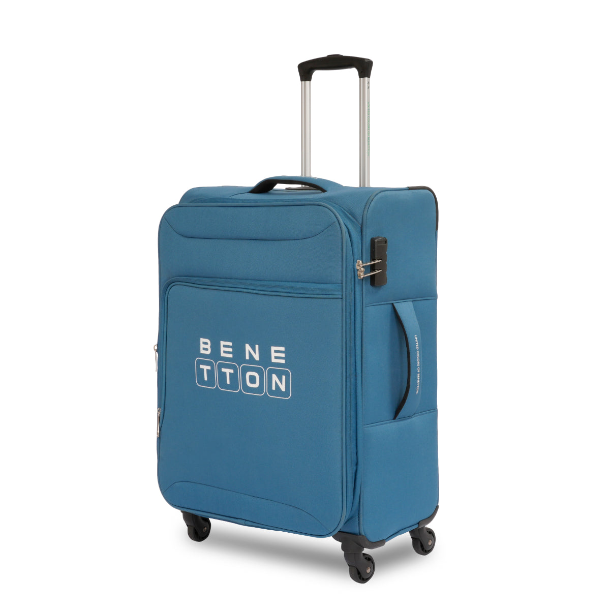 United Colors of Benetton Macau Soft Luggage Teal Blue Min