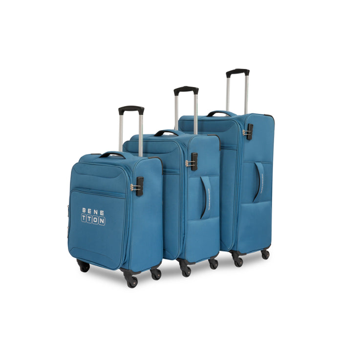 United Colors of Benetton Macau Soft Luggage Teal Blue Cargo