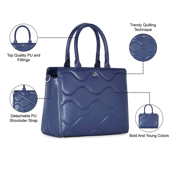 United Colors of Benetton Camilla Woman's PU Tote-Navy