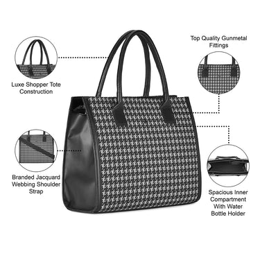 United Colors of Benetton Angelica Woman's PU Shopper Tote-Black