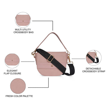 United Colors of Benetton Francesca Woman's PU Sling Black Lilac