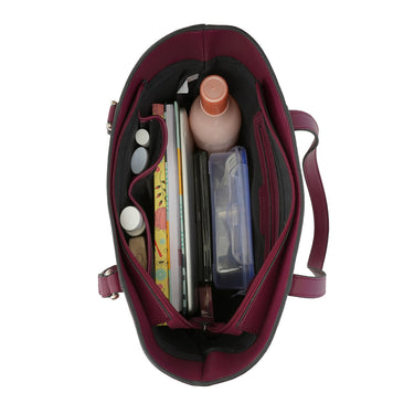 United Colors of Benetton Delphine Woman's PU Tote Burgundy