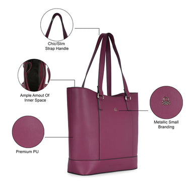 United Colors of Benetton Delphine Woman's PU Tote Burgundy