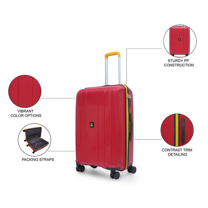 United Colors Of Benetton Wayfarer Hard Luggage red Mid