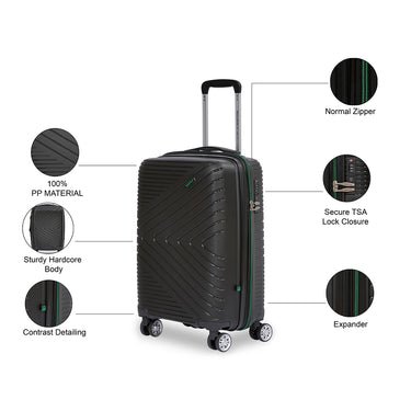 United Colors of Benetton Jasper Hard Luggage Black