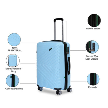 United Colors of Benetton Jasper Hard Luggage Blue
