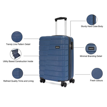 Aeropostale Stout Hard Luggage Navy Cabin