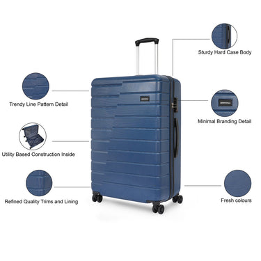 Aeropostale Stout Hard Luggage Navy Cargo