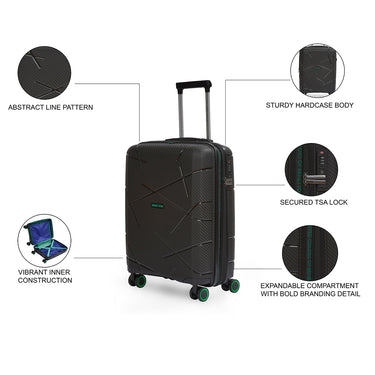 United Colors of Benetton Moonstone Hard Luggage Black