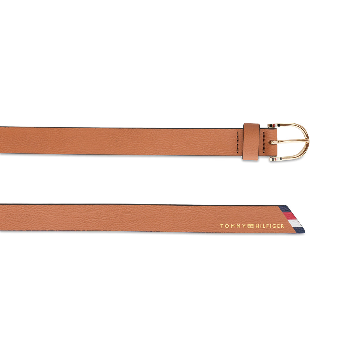 Tommy Hilfiger Small Leather Goods Fuchsia Women's Non Reversible Belt Tan