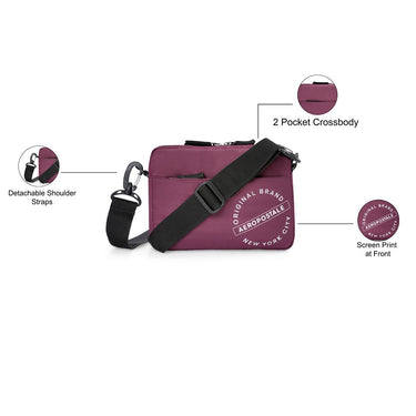 Aeropostale Aaron Crossbody Wine