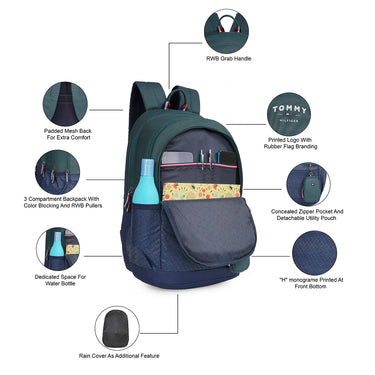 Tommy Hilfiger Albetros Back to School Backpack Olive
