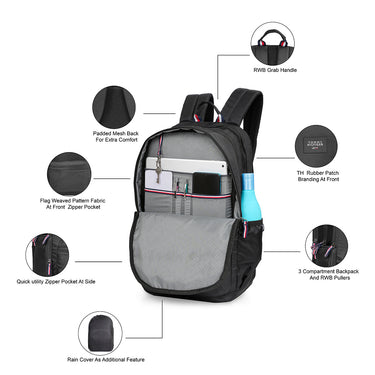Tommy Hilfiger Cosmicquest Back to School Backpack Black
