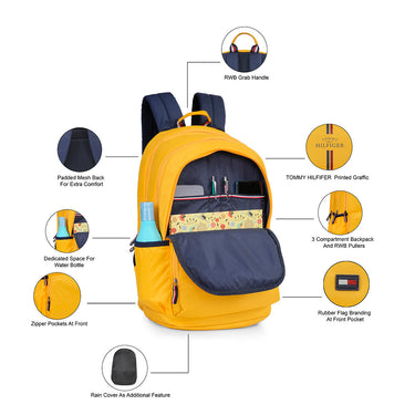 Tommy Hilfiger Addam Back to School Backpack Yellow