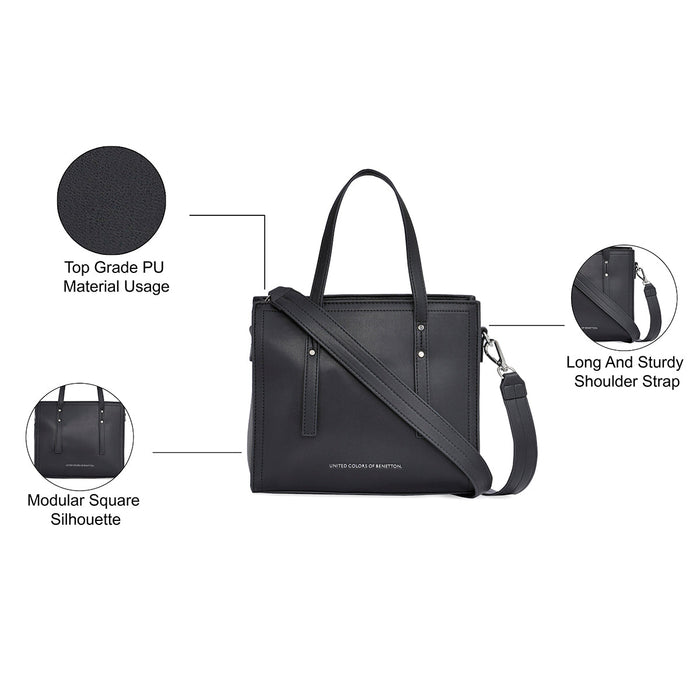 United Colors of Benetton Cleara Mini Satchel Black