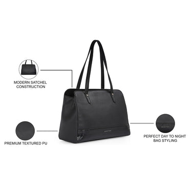 United Colors of Benetton Alina Satchel Black