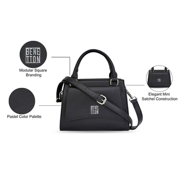 United Colors of Benetton Amora Mini Satchel Black