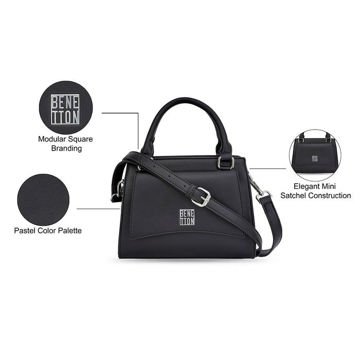 United Colors of Benetton Amora Mini Satchel Black