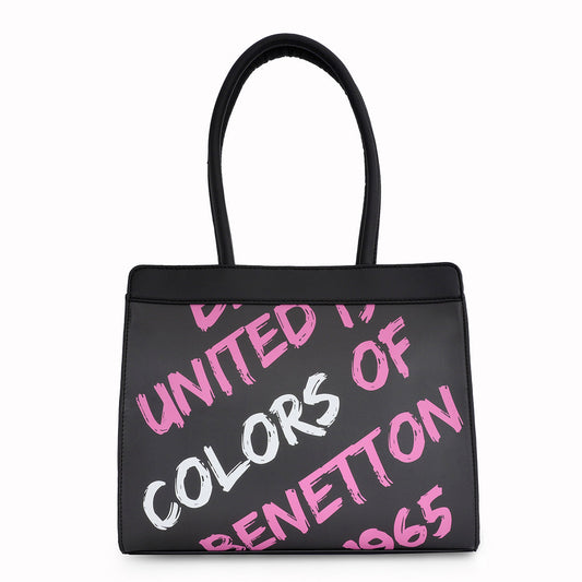 United Colors of Benetton Alison Satchel Black