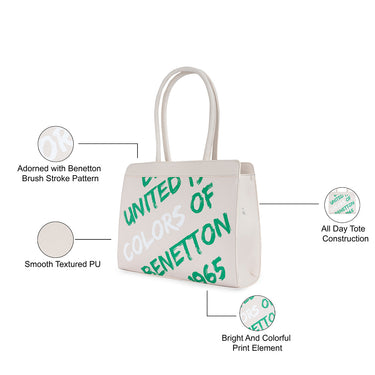 United Colors of Benetton Alison Satchel white