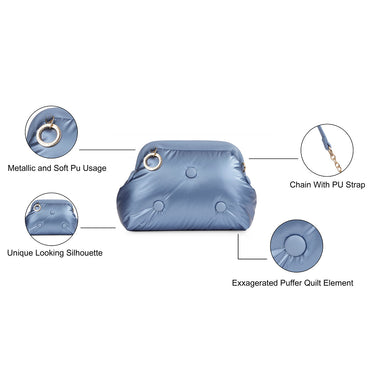 Aeropostale Christina Clutch Sling Handbag Blue