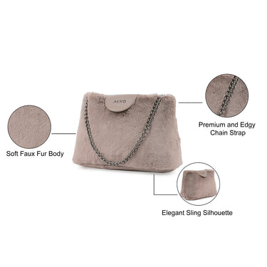 Aeropostale Roslyn Sling Handbag Grey