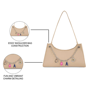 Aeropostale Emalia Baguette Handbag ivory