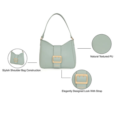 Aeropostale Enid Baguette Handbag Blue