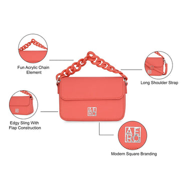 Aeropostale Harlow Womens Sling Bag Pink