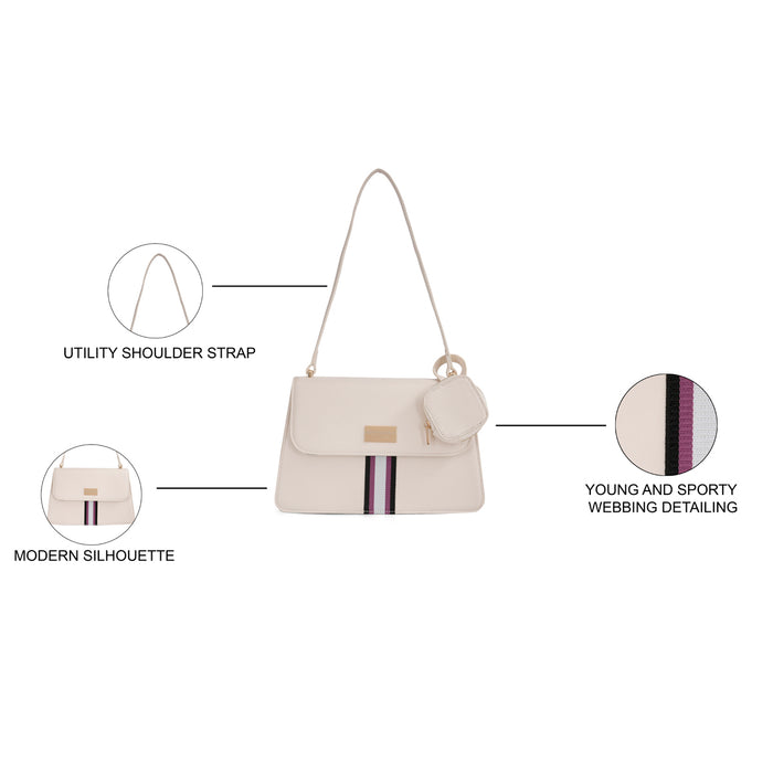 Aeropostale Agetha Sling Handbag ivory