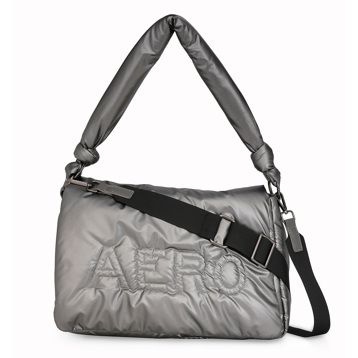 Aeropostale Zelie Messenger Handbag Sliver