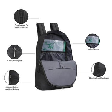 Aeropostale Fallon Non Laptop Backpack Black