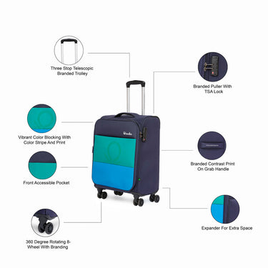 United Colors of Benetton Archimedes Soft Luggage Green Cabin