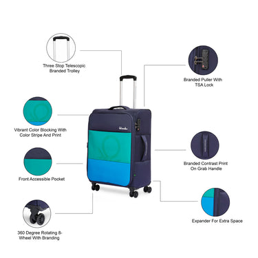 United Colors of Benetton Archimedes Soft Luggage Green Mid