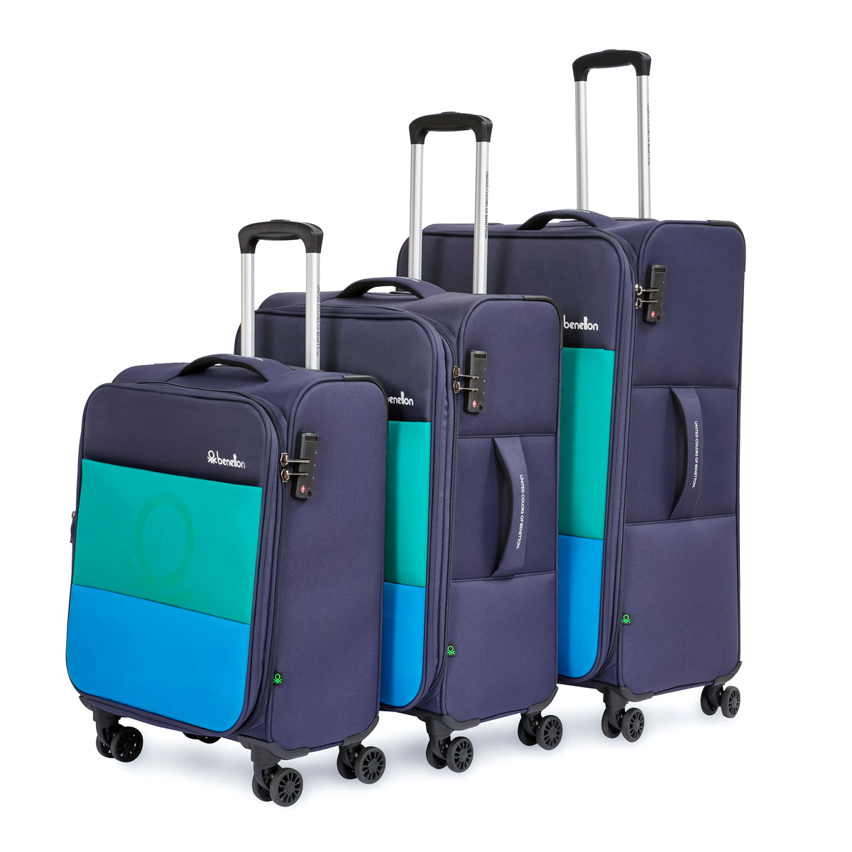 United Colors of Benetton Archimedes Soft Luggage Green Mid