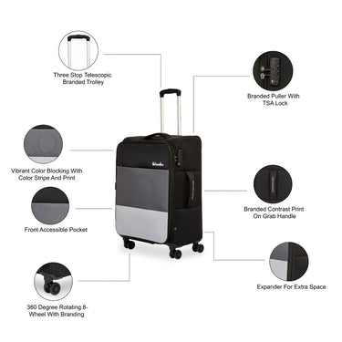 United Colors of Benetton Archimedes Soft Luggage Grey Mid