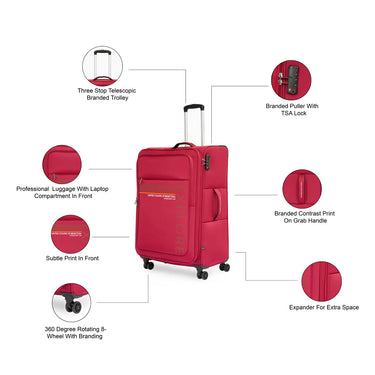 United Colors of Benetton Garret Soft Luggage Wine Cargo