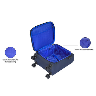 United Colors of Benetton Garret Soft Luggage Navy Cabin