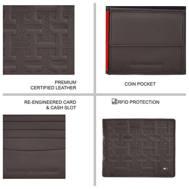 Tommy Hilfiger Antrin Men's Global Coin Wallet Brown