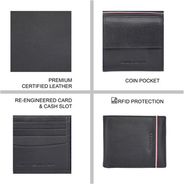 Tommy Hilfiger Calhoun Men's Multicard Coin Wallet Black